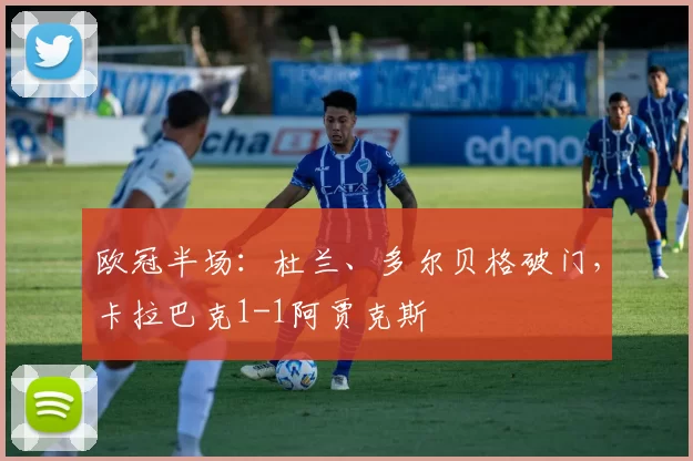 欧冠半场：杜兰、多尔贝格破门，卡拉巴克1-1阿贾克斯